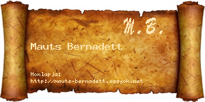 Mauts Bernadett névjegykártya